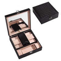 HKM-847379 European Style Large-Capacity Jewelry and Cosmetic Storage Box with Organizer Features
