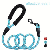 HKM-194963 Elastic Dog Leash with Padded Handle for Comfortable Jogging and Training, 5 Feet Reflective Rope and Adjustable Waist Belt for Hands-Free Pet Walking