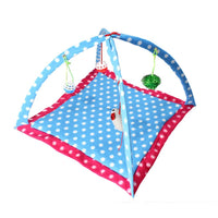 HKM-958291 Cartoon Cat Play Tent and Multifunctional Cat Hammock Bed, Foldable Cat Mat with Play Balls and Animal Patterns