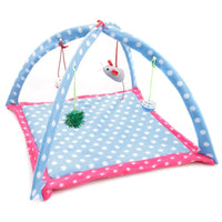 HKM-958291 Cartoon Cat Play Tent and Multifunctional Cat Hammock Bed, Foldable Cat Mat with Play Balls and Animal Patterns