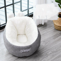 HKM-838099 Rabbit Ear Cat House and Small Dog Kennel in Cloth – Available in White and Pink, Sizes S and M