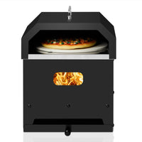HKM-616979 Square Black Iron Charcoal Pizza Oven with Handle
