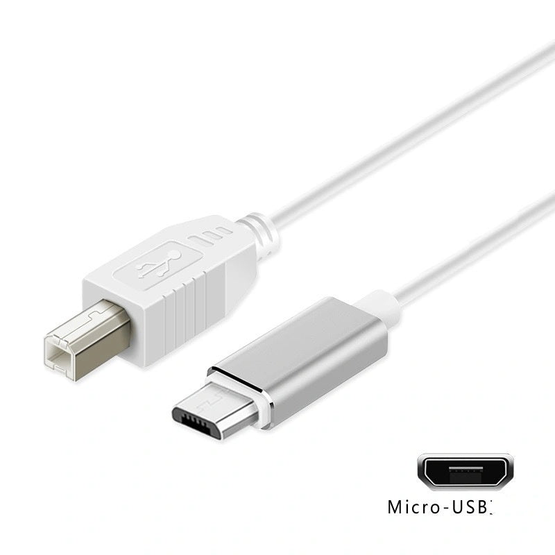 KTX-044307 Versatile 3-in-1 Electric Piano Keyboard Data Cable - USB, Lightning, Micro USB, TYPE-C, 1m
