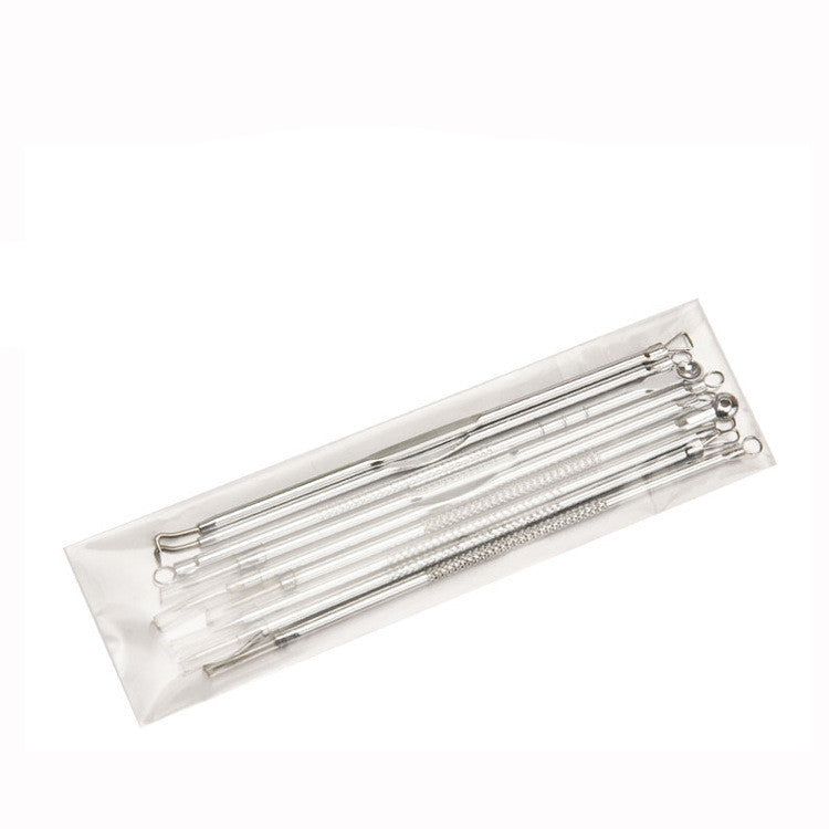HKM-901395 Stainless Steel Blackhead Removal Tool Set with Acne Needle and Storage Options