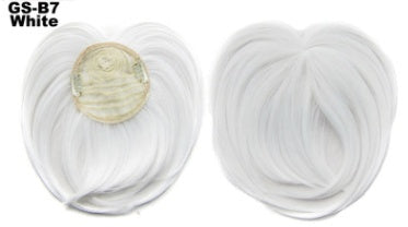 HKM-757651 Short High Temperature Silk Chemical Fiber Wig with Peach Heart Bangs for Men