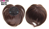 HKM-757651 Short High Temperature Silk Chemical Fiber Wig with Peach Heart Bangs for Men