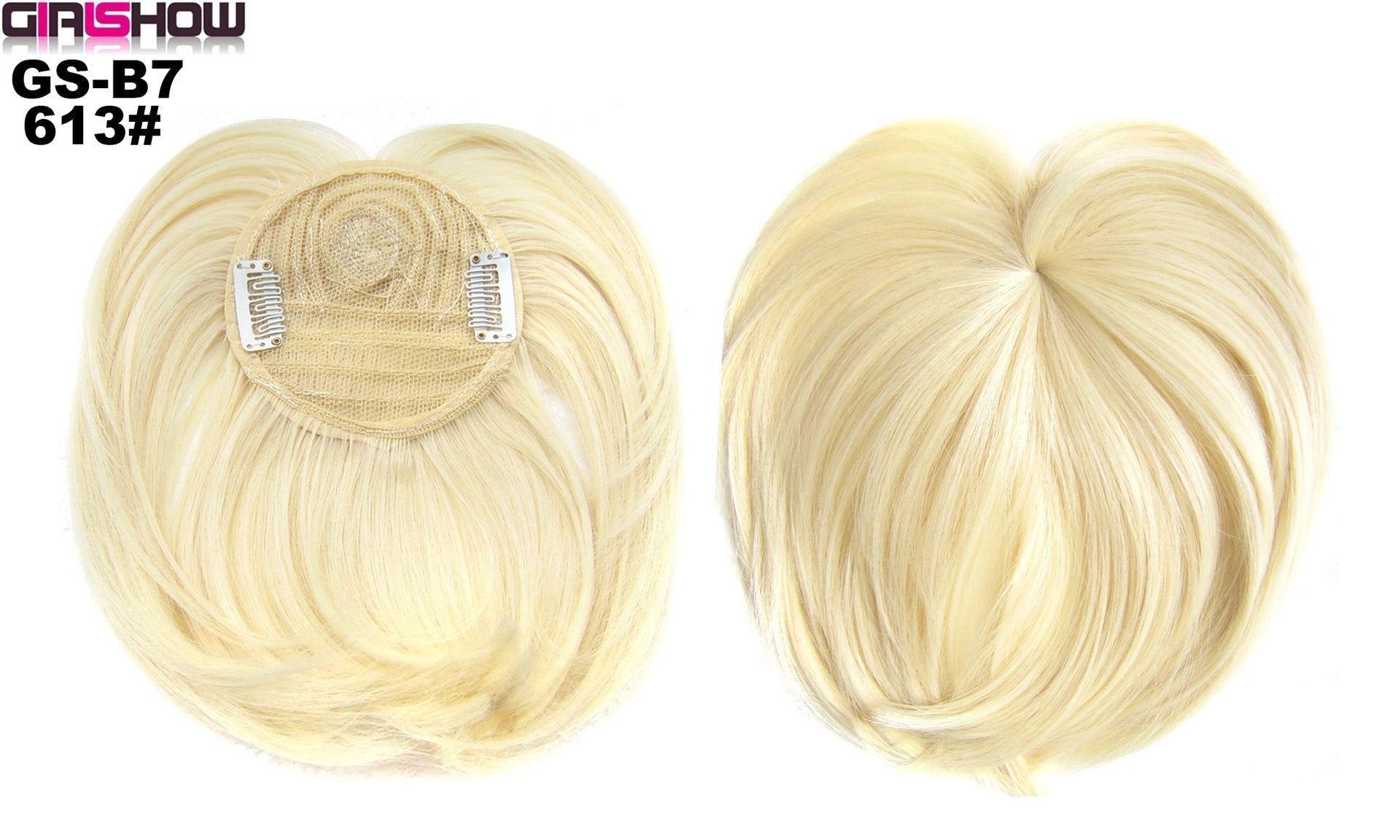 HKM-757651 Short High Temperature Silk Chemical Fiber Wig with Peach Heart Bangs for Men