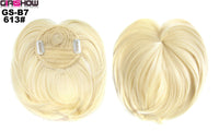 HKM-757651 Short High Temperature Silk Chemical Fiber Wig with Peach Heart Bangs for Men