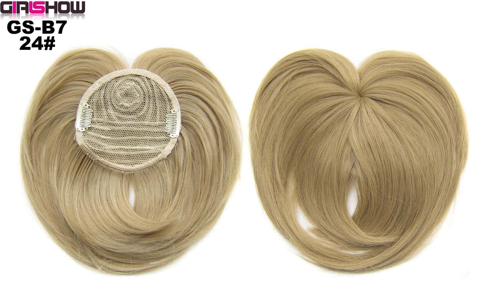 HKM-757651 Short High Temperature Silk Chemical Fiber Wig with Peach Heart Bangs for Men