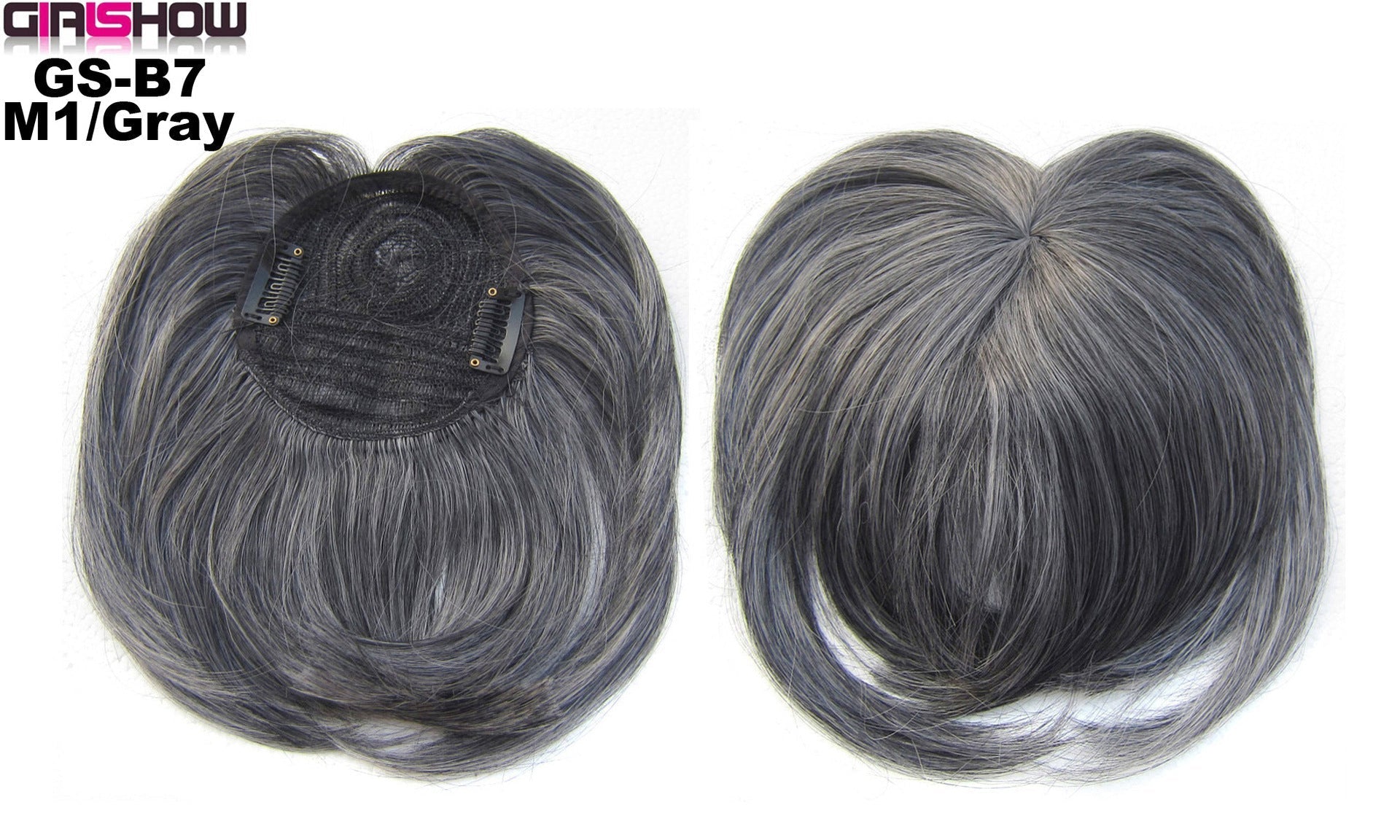 HKM-757651 Short High Temperature Silk Chemical Fiber Wig with Peach Heart Bangs for Men