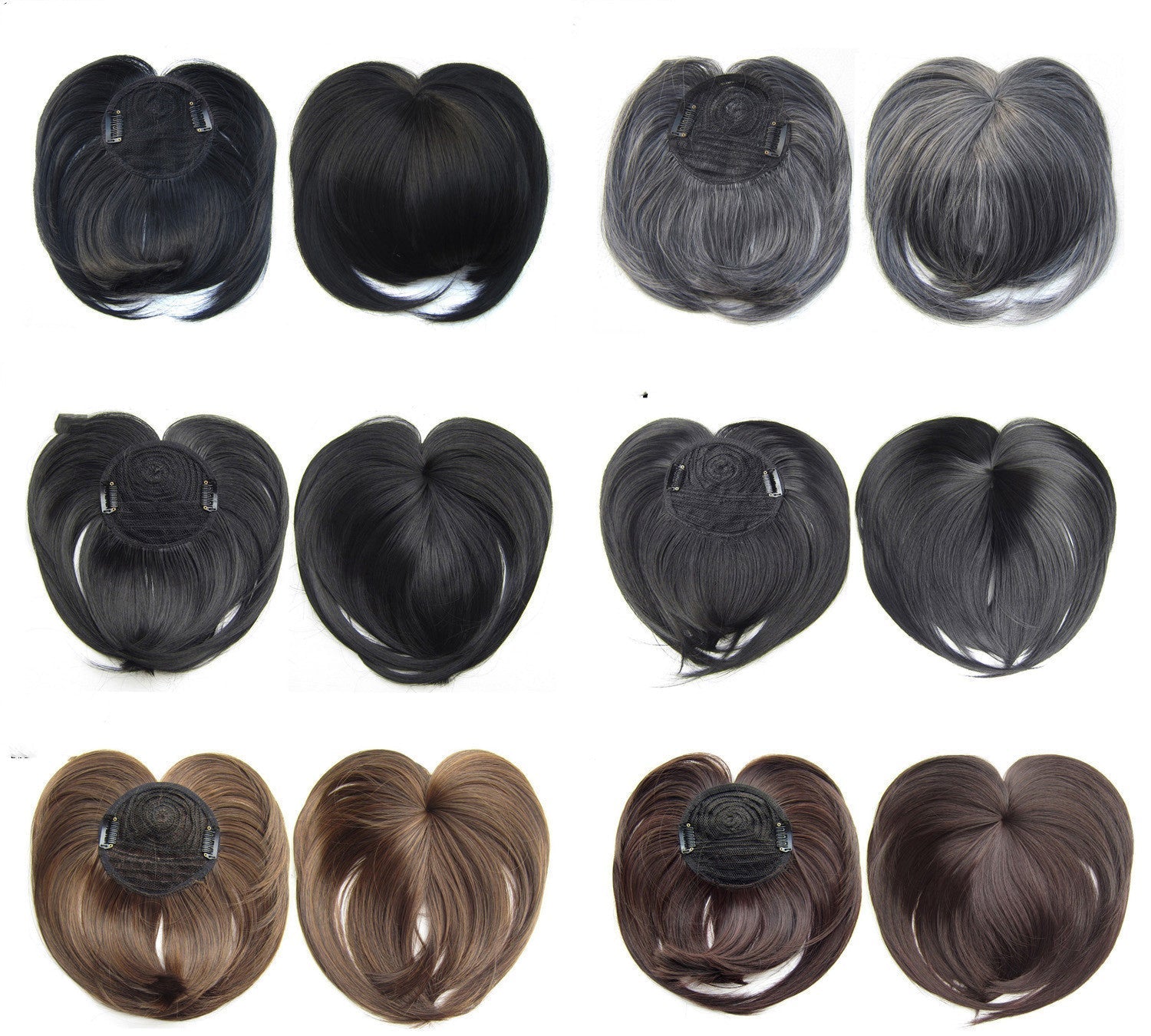 HKM-757651 Short High Temperature Silk Chemical Fiber Wig with Peach Heart Bangs for Men