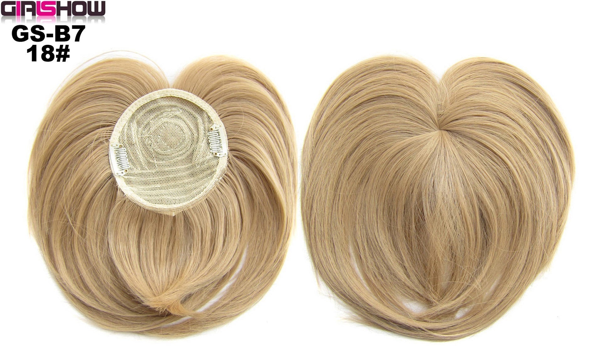 HKM-757651 Short High Temperature Silk Chemical Fiber Wig with Peach Heart Bangs for Men