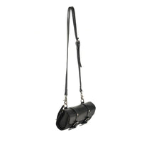HKM-647123 Waterproof Canvas Motorcycle Saddle Bags - Original Cowhide Leather Tool Bag, Vintage Style, Soft and Versatile