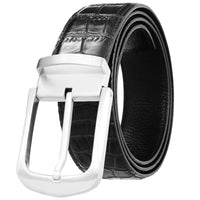 HKM-800595 Stainless Steel Casual Belt with Pin Buckle - 3.8cm Width