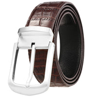 HKM-800595 Stainless Steel Casual Belt with Pin Buckle - 3.8cm Width