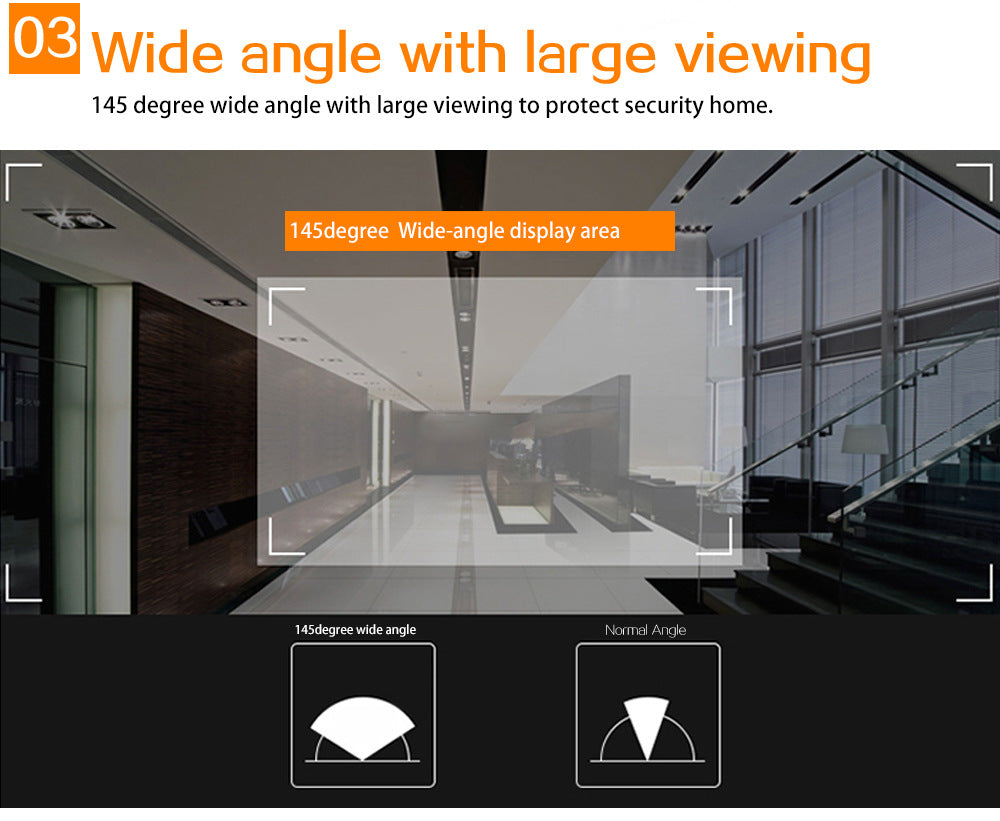 KTX-135379 4.3 Inch Hidden Electronic Cat's Eye with Large Visible Screen