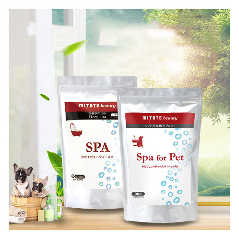 HKM-351251 Pet Spa Carbonated Bathing Tablets for Dogs and Cats - 15g for Mite Care, Fur Repair, and Cleaning
