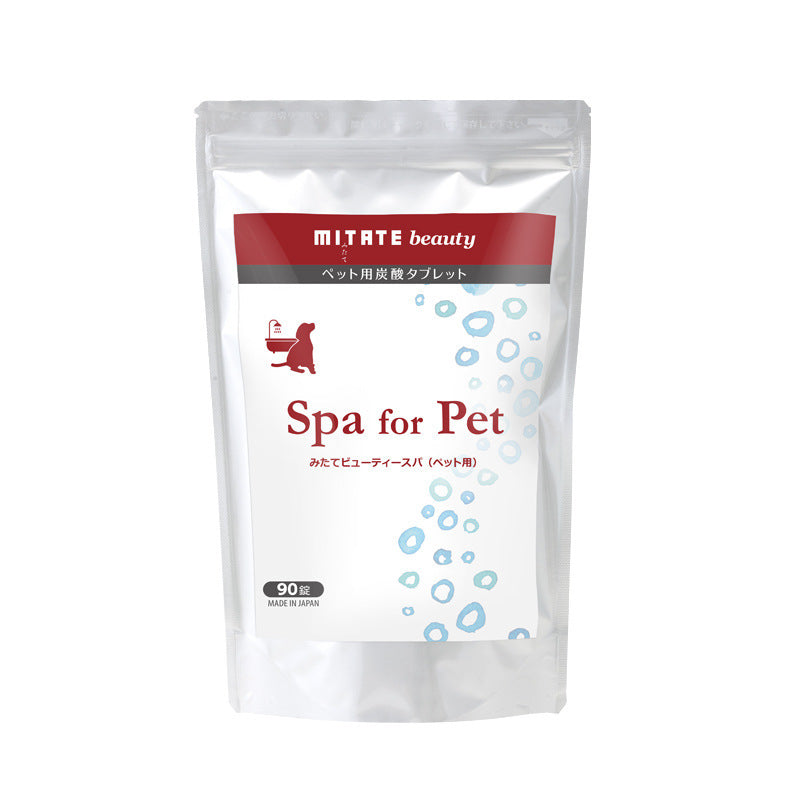 HKM-351251 Pet Spa Carbonated Bathing Tablets for Dogs and Cats - 15g for Mite Care, Fur Repair, and Cleaning