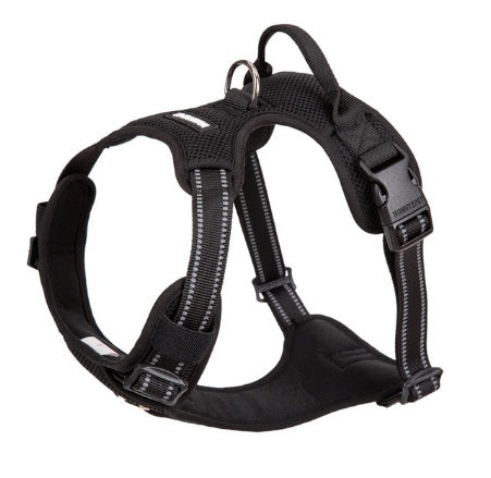HKM-519507 Fur Vest-Style Chest Strap for Dogs - Available in Orange, Red, Black, XS-XL Sizes