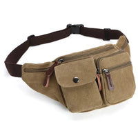 HKM-910419 Multifunctional Canvas Waist Bag for Work and Travel