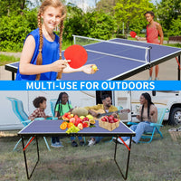 HKM-441619 Portable Table Tennis Set with Net and 2 Paddles for Easy Setup and Play