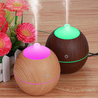 HKM-537683 Wood Grain Aromatherapy Humidifier - 130 ml Capacity, 9.7 x 9.7 x 110 CM, ABS Material