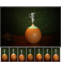 HKM-537683 Wood Grain Aromatherapy Humidifier - 130 ml Capacity, 9.7 x 9.7 x 110 CM, ABS Material