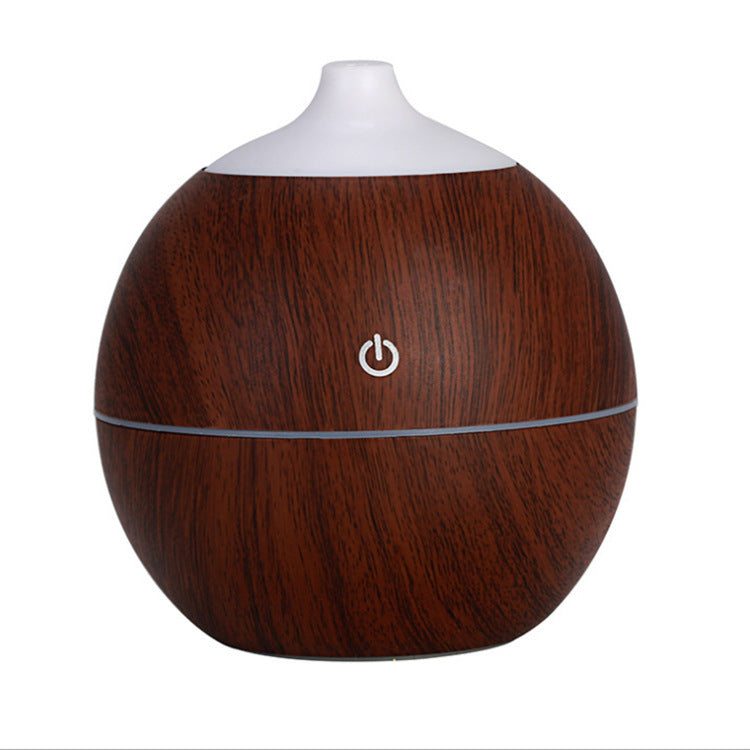HKM-537683 Wood Grain Aromatherapy Humidifier - 130 ml Capacity, 9.7 x 9.7 x 110 CM, ABS Material