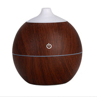HKM-537683 Wood Grain Aromatherapy Humidifier - 130 ml Capacity, 9.7 x 9.7 x 110 CM, ABS Material