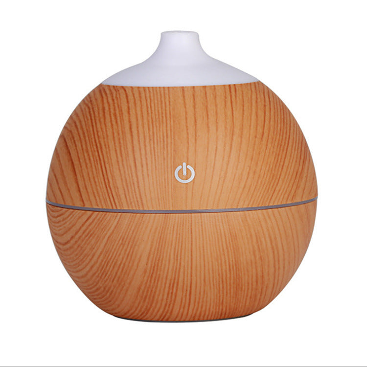 HKM-537683 Wood Grain Aromatherapy Humidifier - 130 ml Capacity, 9.7 x 9.7 x 110 CM, ABS Material