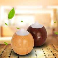 HKM-537683 Wood Grain Aromatherapy Humidifier - 130 ml Capacity, 9.7 x 9.7 x 110 CM, ABS Material