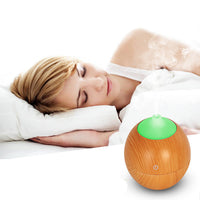 HKM-537683 Wood Grain Aromatherapy Humidifier - 130 ml Capacity, 9.7 x 9.7 x 110 CM, ABS Material