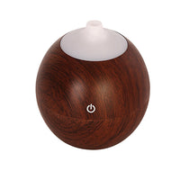 HKM-537683 Wood Grain Aromatherapy Humidifier - 130 ml Capacity, 9.7 x 9.7 x 110 CM, ABS Material