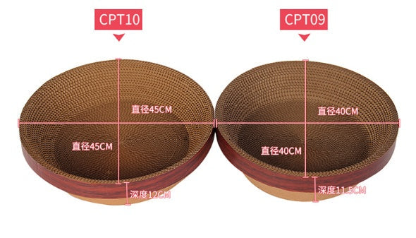 HKM-445203 Crimson Cat Scratchpad, 35 x 35 x 9.5 cm, Perfect for Feline Play and Scratching