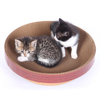 HKM-445203 Crimson Cat Scratchpad, 35 x 35 x 9.5 cm, Perfect for Feline Play and Scratching
