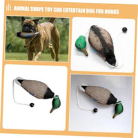 HKM-219155 Durable Stuffed Duck Dog Toy for Aggressive Chewers - No Stuffing, Quacking Sound, Ideal for Training and Play