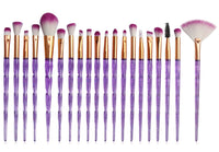 HKM-232851 20-Piece Makeup Brush Set with Corrugated Silk Nylon Material and Portable Handle