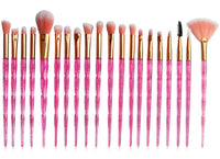 HKM-232851 20-Piece Makeup Brush Set with Corrugated Silk Nylon Material and Portable Handle