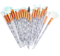 HKM-232851 20-Piece Makeup Brush Set with Corrugated Silk Nylon Material and Portable Handle