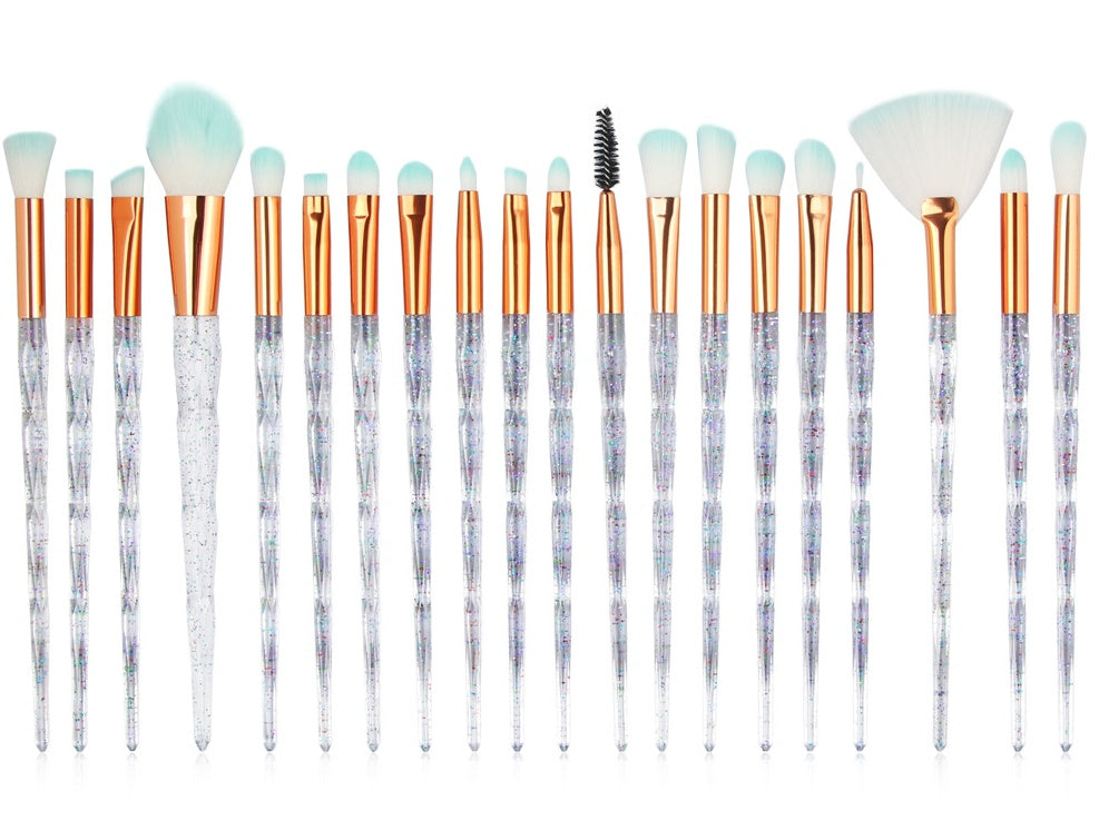 HKM-232851 20-Piece Makeup Brush Set with Corrugated Silk Nylon Material and Portable Handle
