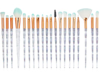HKM-232851 20-Piece Makeup Brush Set with Corrugated Silk Nylon Material and Portable Handle