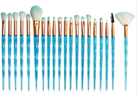 HKM-232851 20-Piece Makeup Brush Set with Corrugated Silk Nylon Material and Portable Handle