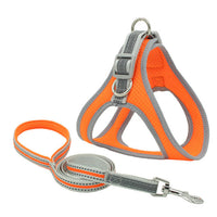 HKM-681043 Pet Adjustable Nylon Chest Harness Vest with Traction Rope