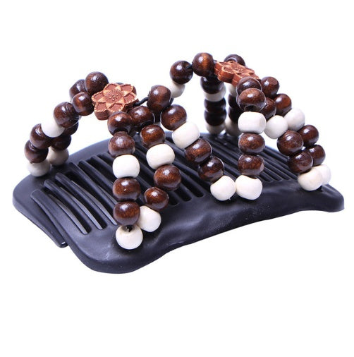HKM-034451 Beaded Vintage Elastic Hairpin and Comb Clip for Women - Elegant Hair Accessory