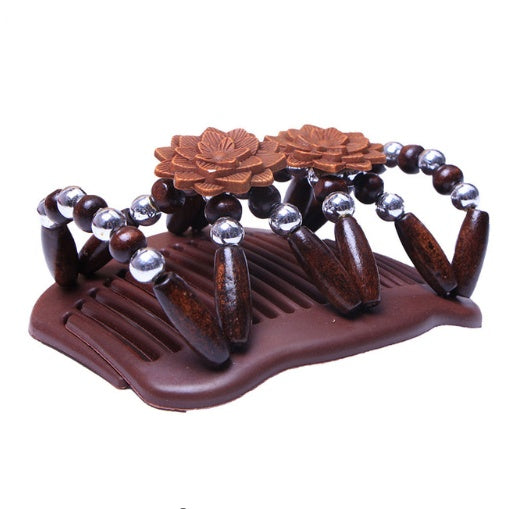 HKM-034451 Beaded Vintage Elastic Hairpin and Comb Clip for Women - Elegant Hair Accessory