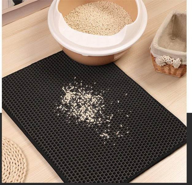 JMT-568970 Double Cat Litter Mat, EVA Material, Easy Clean and Quick Drying, Various Sizes and Colors Available