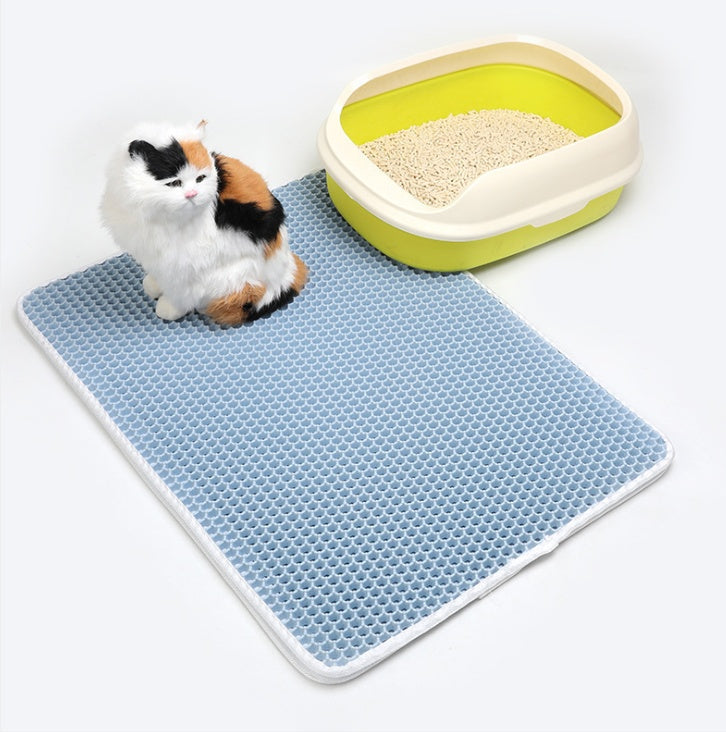 JMT-568970 Double Cat Litter Mat, EVA Material, Easy Clean and Quick Drying, Various Sizes and Colors Available