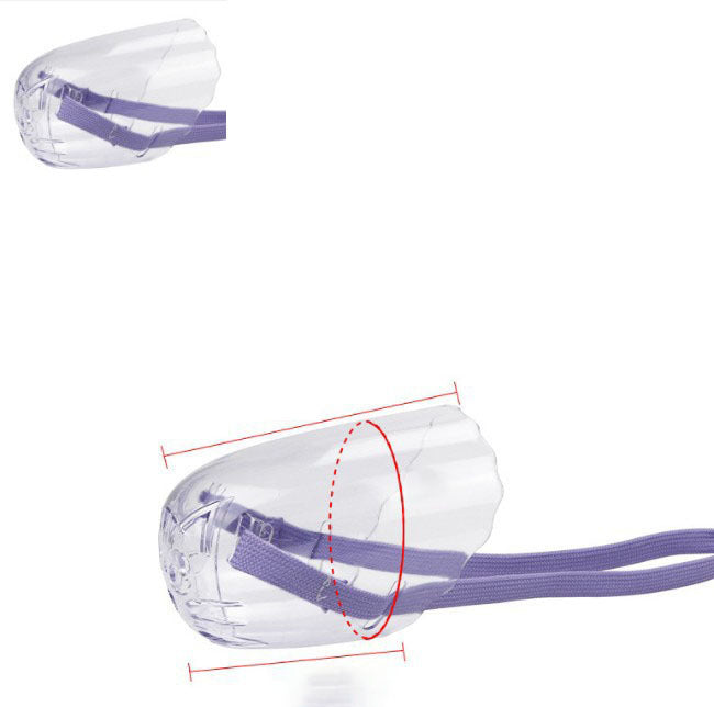 HKM-138323 Transparent Cat Eye Mask and Bite-Proof Headgear for Safe Bathing and Injection, Purple, Available in S, M, L Sizes