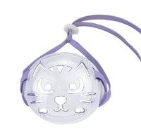 HKM-138323 Transparent Cat Eye Mask and Bite-Proof Headgear for Safe Bathing and Injection, Purple, Available in S, M, L Sizes