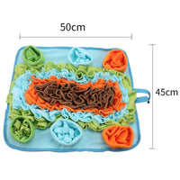 HKM-577619 Interactive Snuffle Mat for Dogs - Nosework Feeding Activity, Easy to Fill & Machine Washable, 50x45cm Fleece Design
